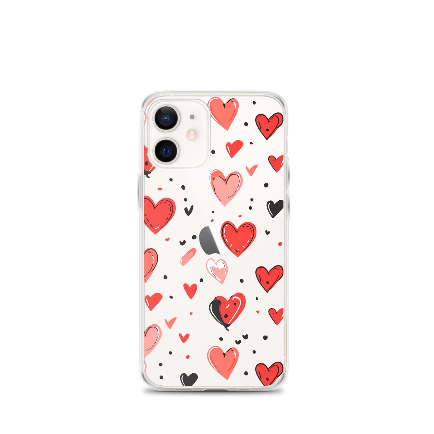 Black and white hearts tile Clear Case for iPhone® - Maddrick