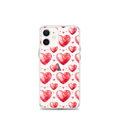 Watercolor hearts tile Clear Case for iPhone® - Maddrick