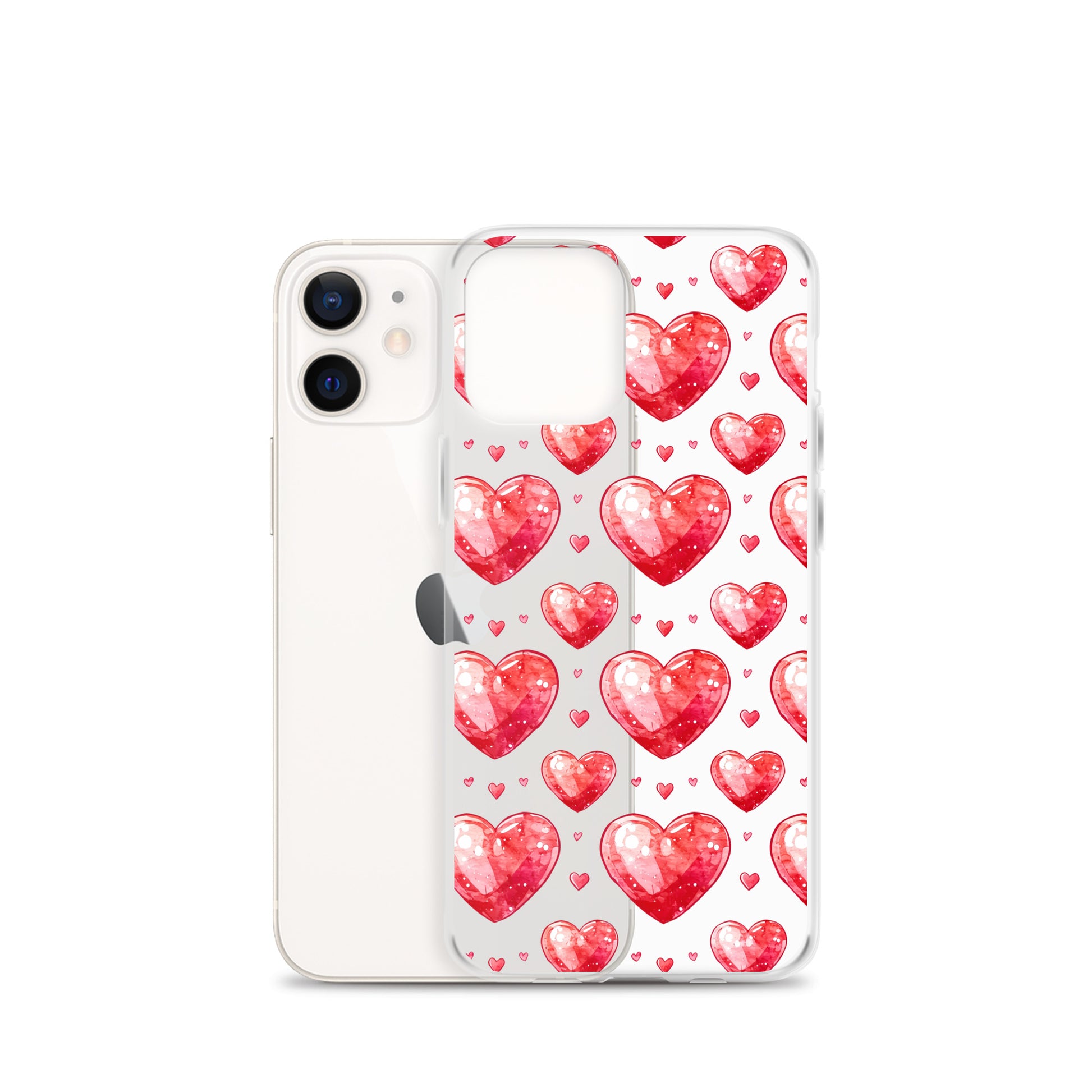 Watercolor hearts tile Clear Case for iPhone® - Maddrick