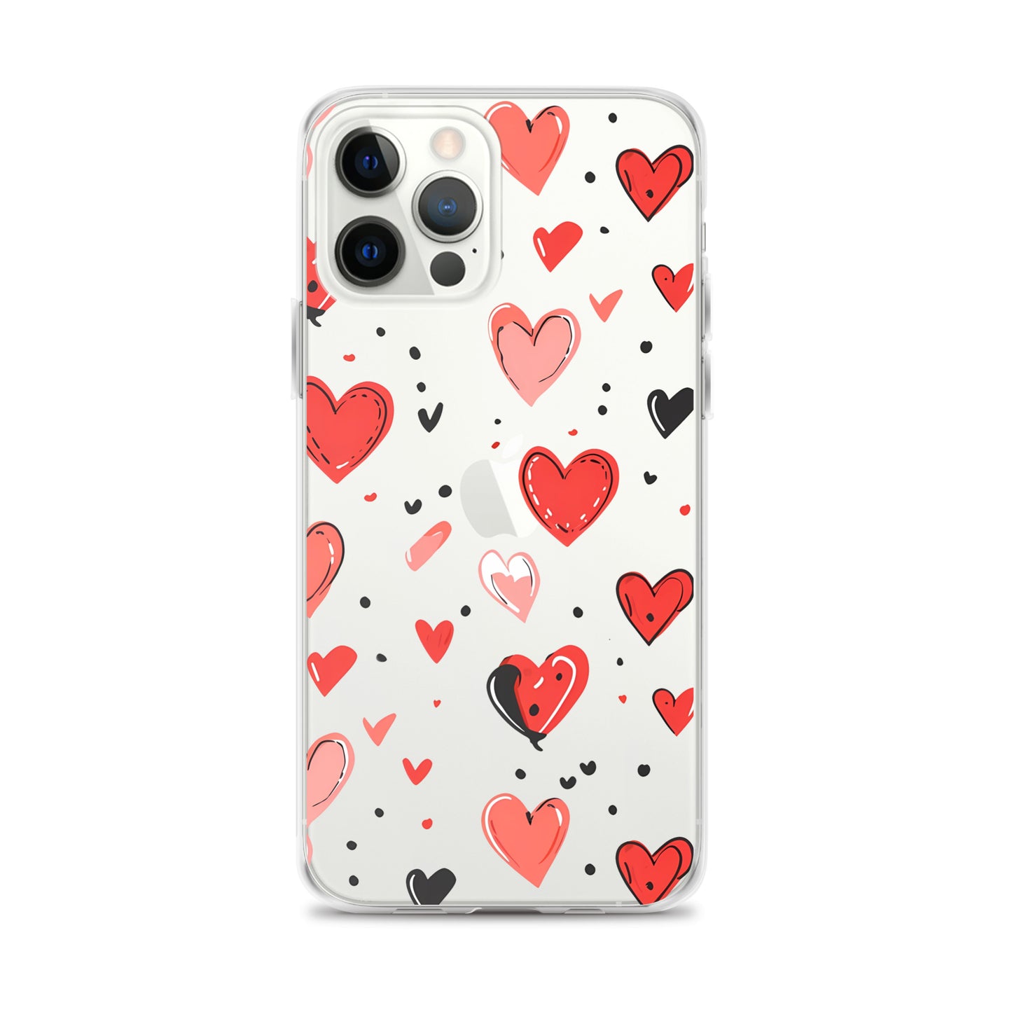 Black and white hearts tile Clear Case for iPhone® - Maddrick