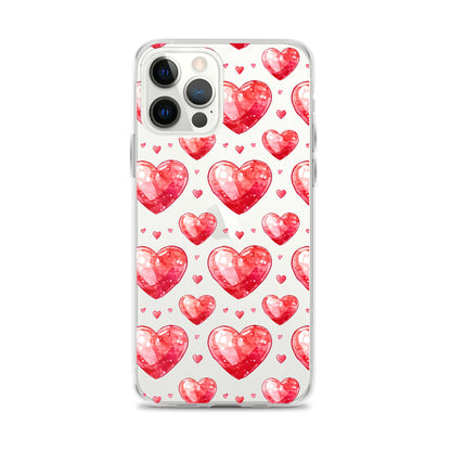 Watercolor hearts tile Clear Case for iPhone® - Maddrick