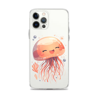 Smiling jellyfish kawaii Clear Case for iPhone®