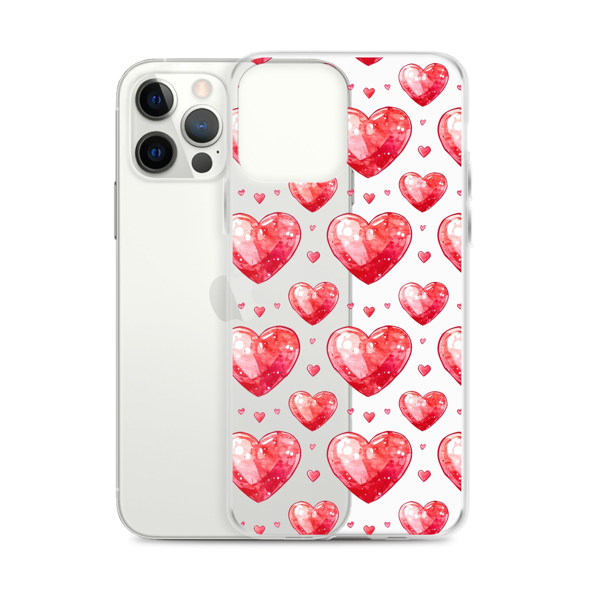 Watercolor hearts tile Clear Case for iPhone® - Maddrick