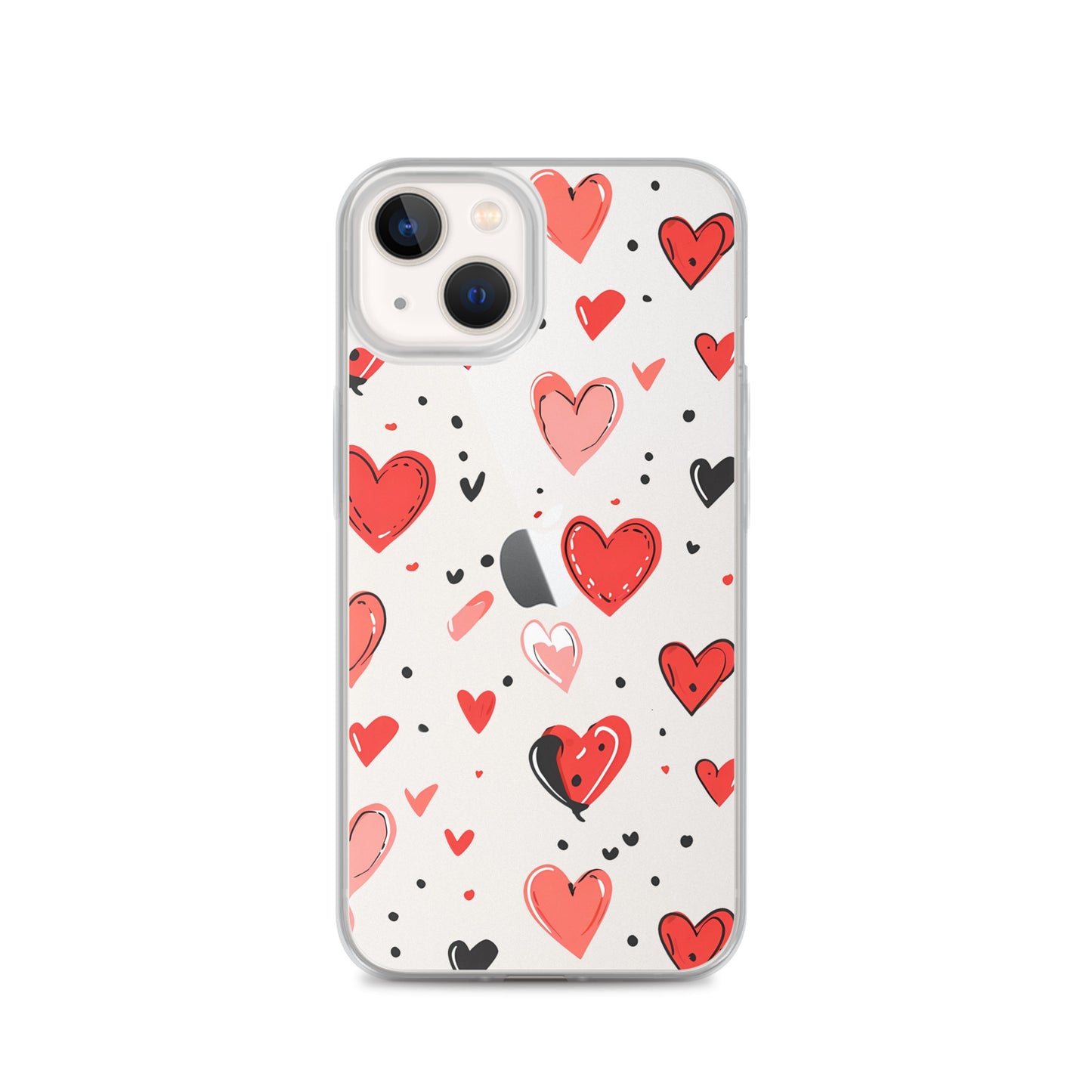 Black and white hearts tile Clear Case for iPhone® - Maddrick