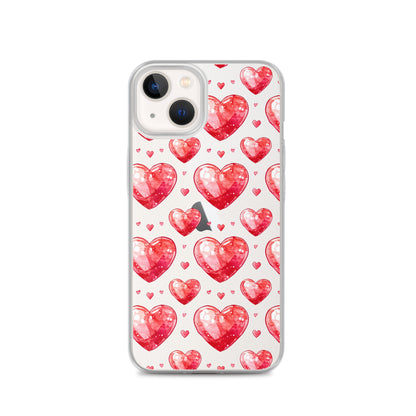 Watercolor hearts tile Clear Case for iPhone® - Maddrick