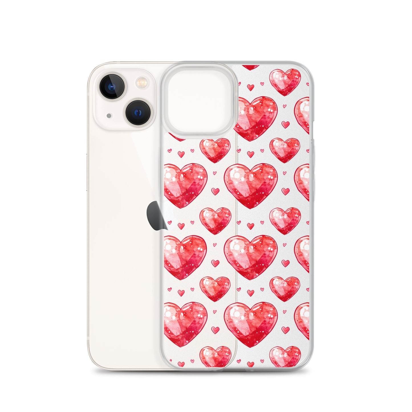 Watercolor hearts tile Clear Case for iPhone® - Maddrick