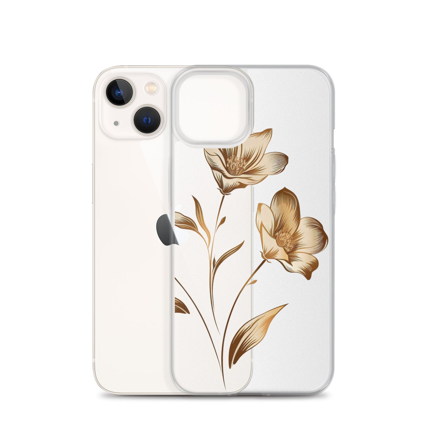 Golden flowers bunch Clear Case for iPhone®