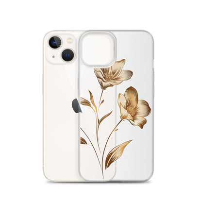 Golden flowers bunch Clear Case for iPhone®