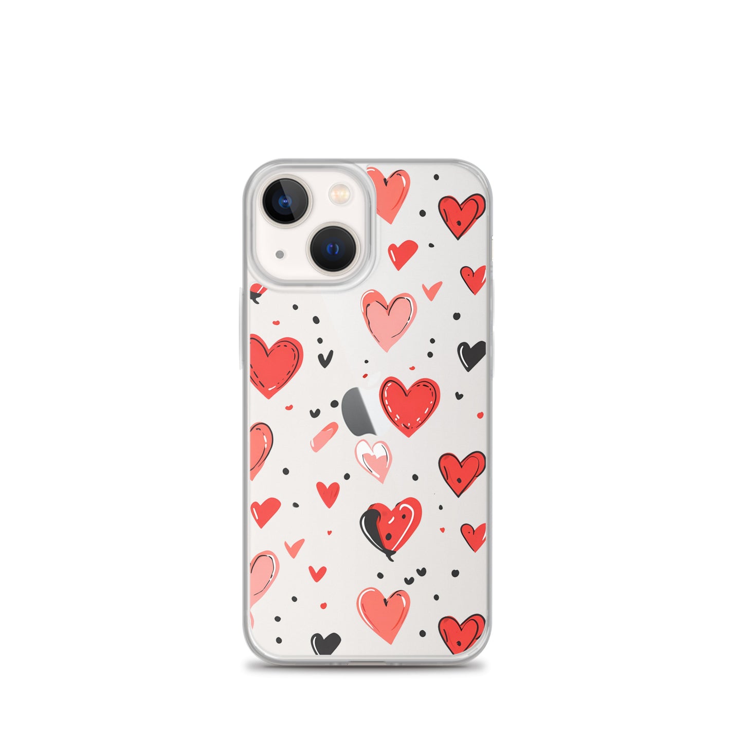 Black and white hearts tile Clear Case for iPhone® - Maddrick