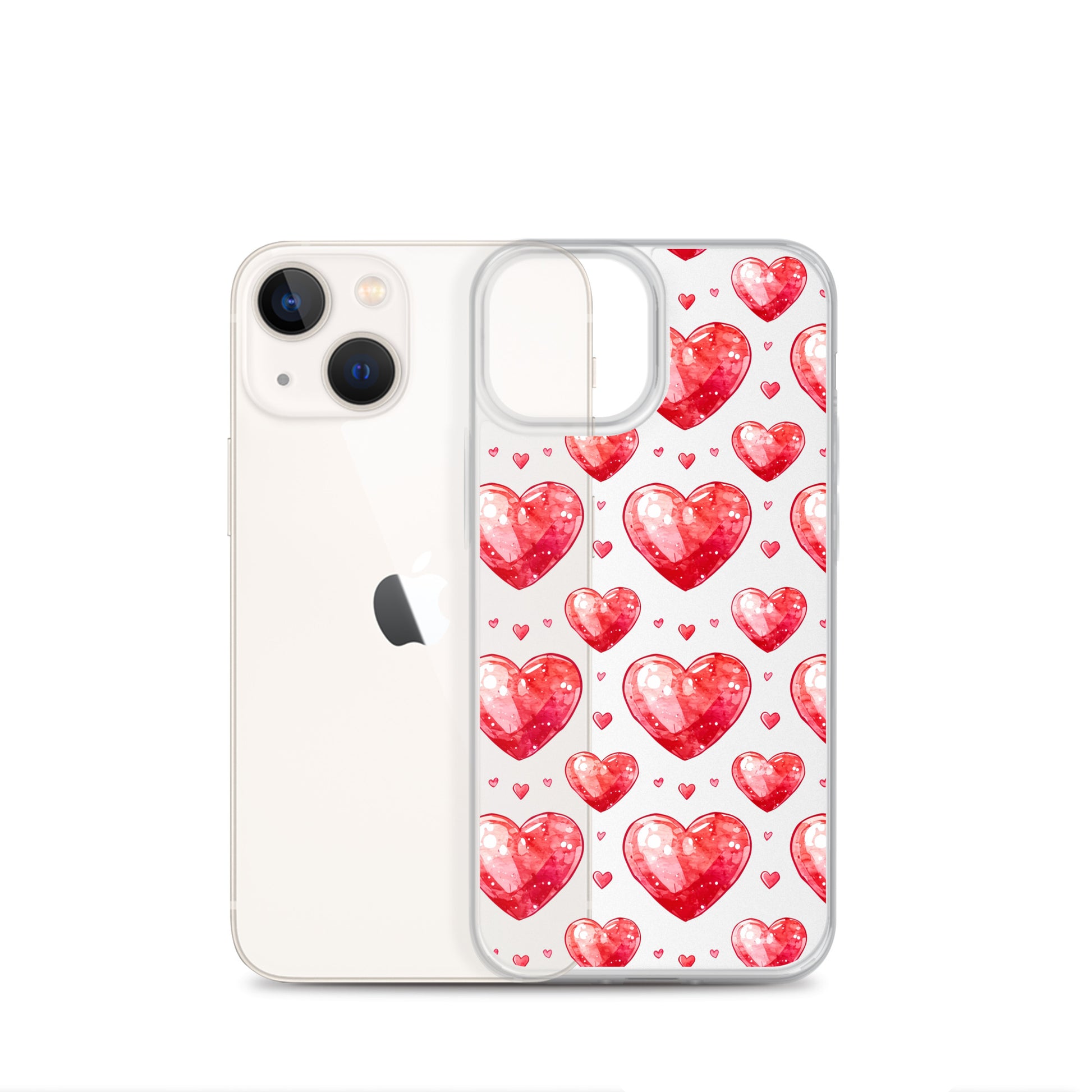 Watercolor hearts tile Clear Case for iPhone® - Maddrick