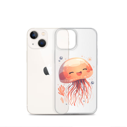 Smiling jellyfish kawaii Clear Case for iPhone®