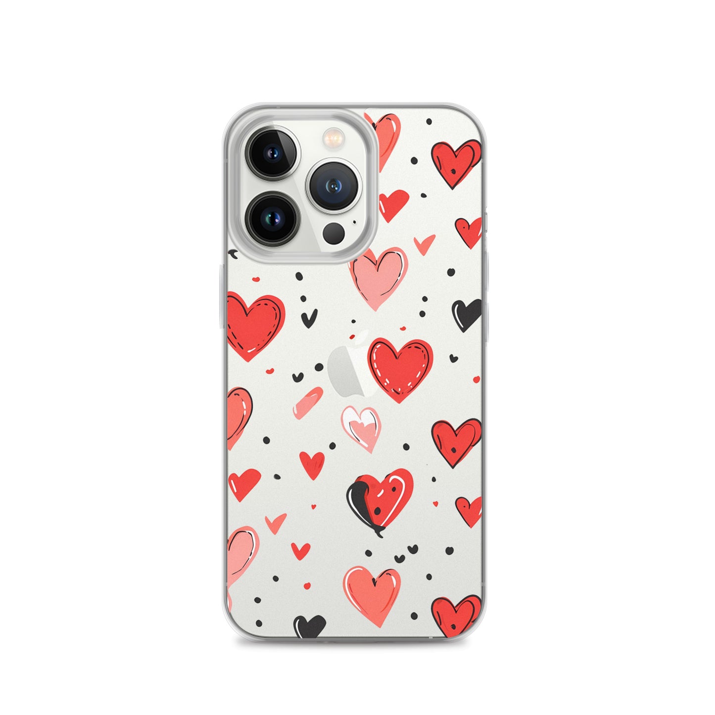 Black and white hearts tile Clear Case for iPhone® - Maddrick