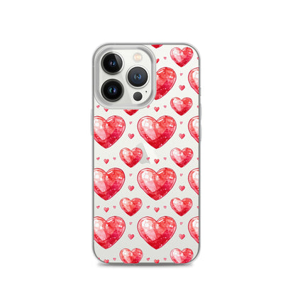 Watercolor hearts tile Clear Case for iPhone® - Maddrick