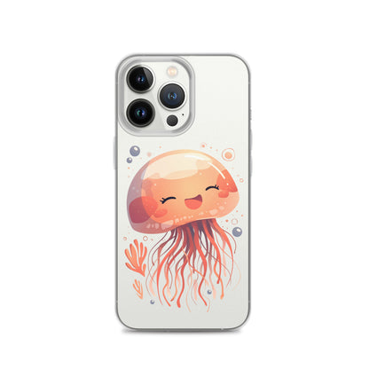 Smiling jellyfish kawaii Clear Case for iPhone®