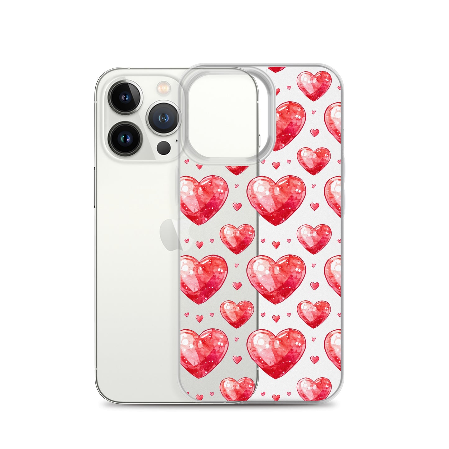 Watercolor hearts tile Clear Case for iPhone® - Maddrick