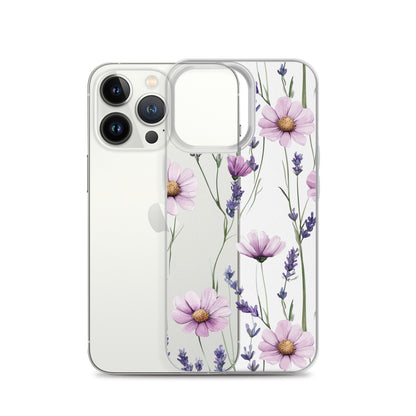 Lavender and purple daisy Clear Case for iPhone®