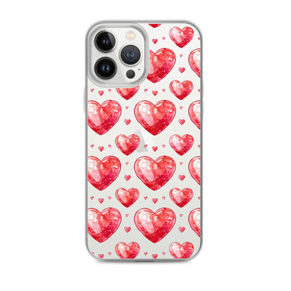 Watercolor hearts tile Clear Case for iPhone® - Maddrick