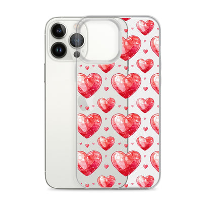 Watercolor hearts tile Clear Case for iPhone® - Maddrick