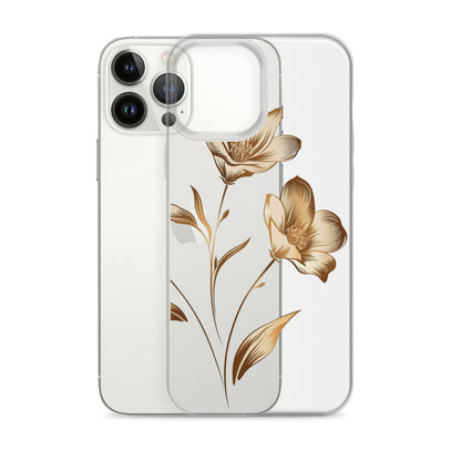 Golden flowers bunch Clear Case for iPhone®