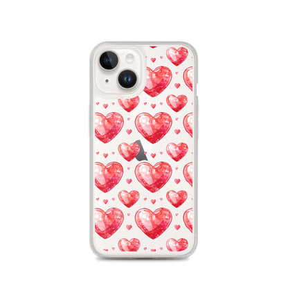 Watercolor hearts tile Clear Case for iPhone® - Maddrick