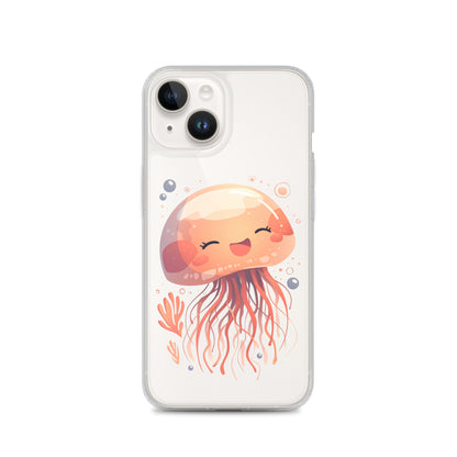 Smiling jellyfish kawaii Clear Case for iPhone®