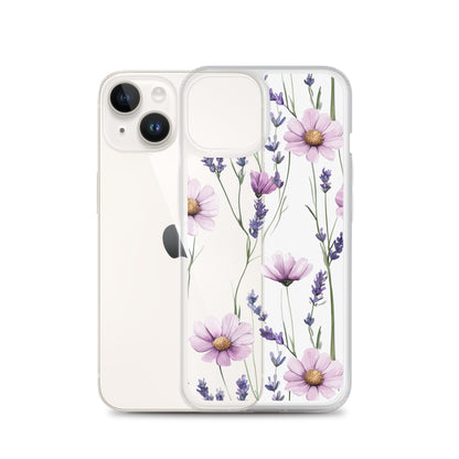 Lavender and purple daisy Clear Case for iPhone®