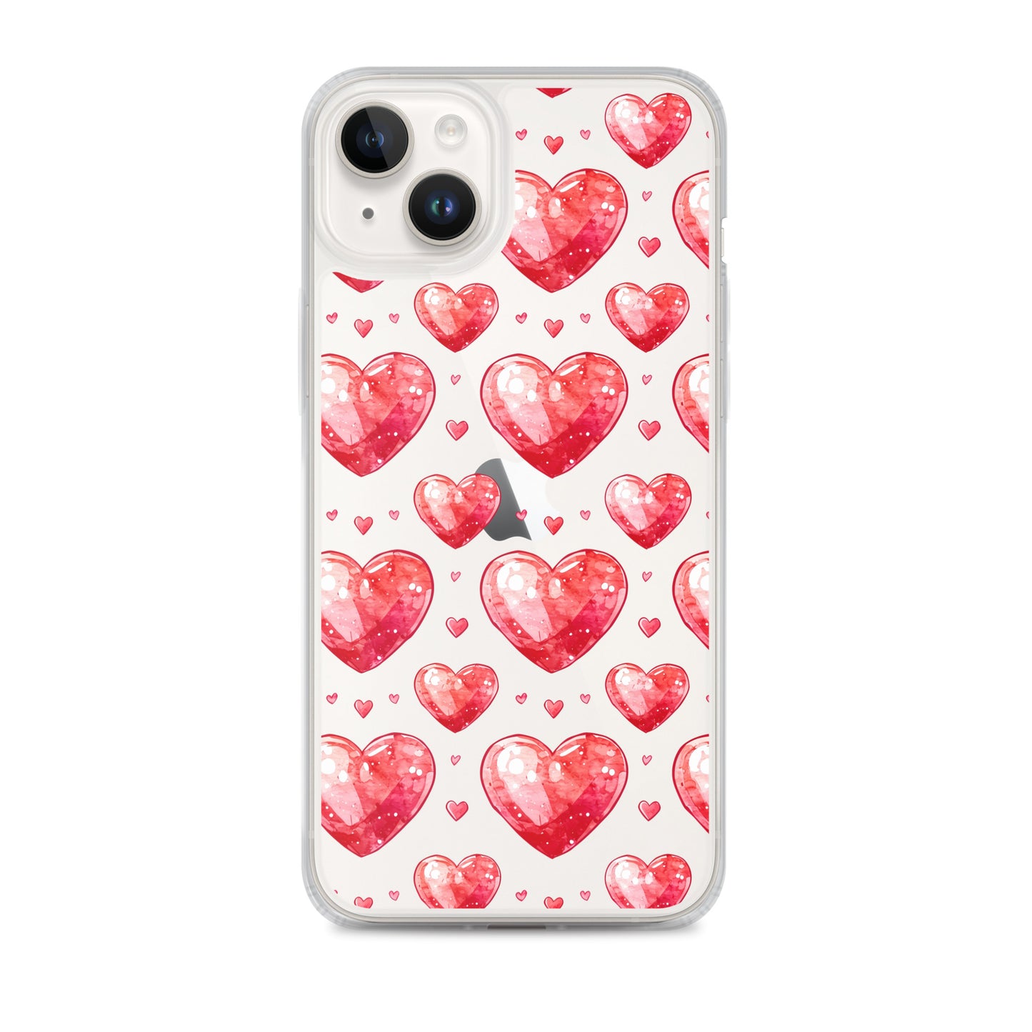 Watercolor hearts tile Clear Case for iPhone® - Maddrick