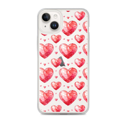 Watercolor hearts tile Clear Case for iPhone® - Maddrick