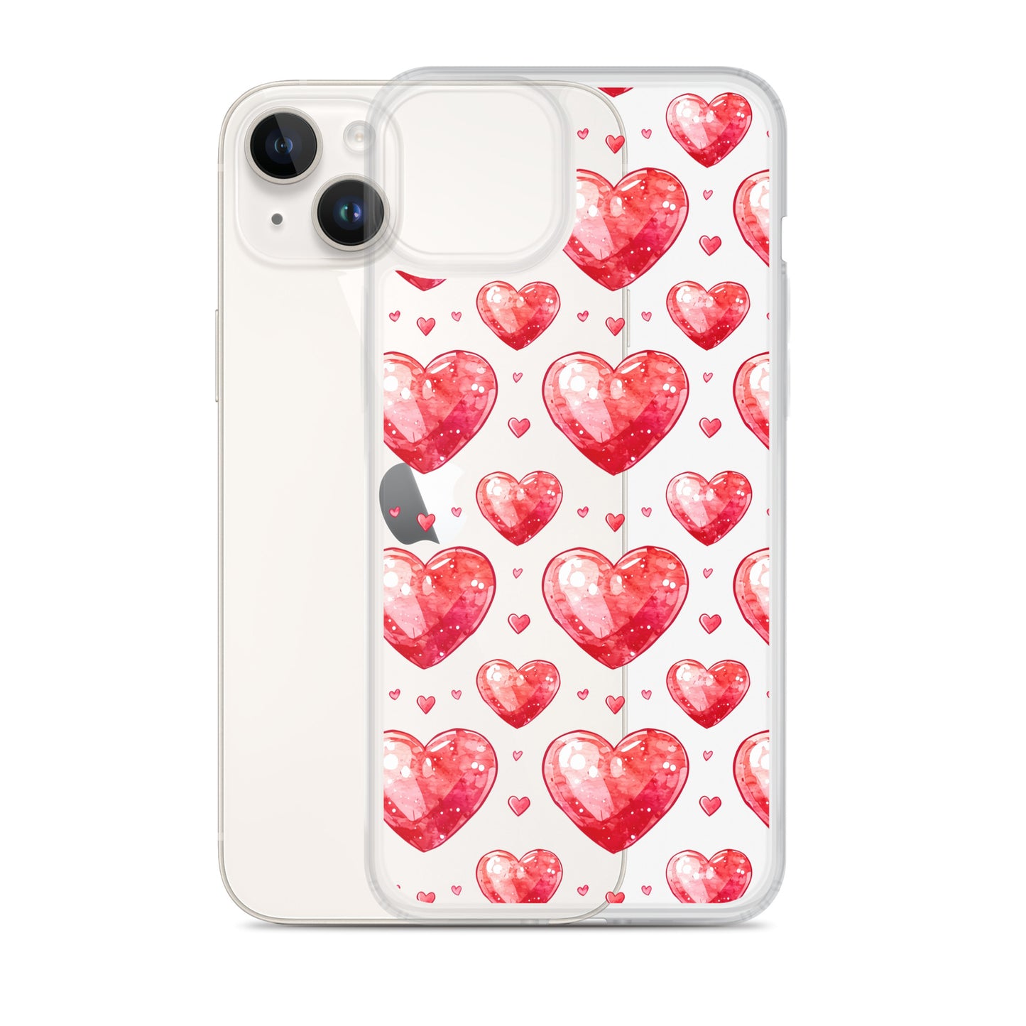 Watercolor hearts tile Clear Case for iPhone® - Maddrick