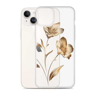 Golden flowers bunch Clear Case for iPhone®