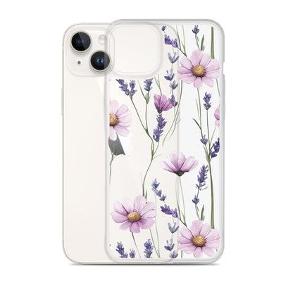 Lavender and purple daisy Clear Case for iPhone®