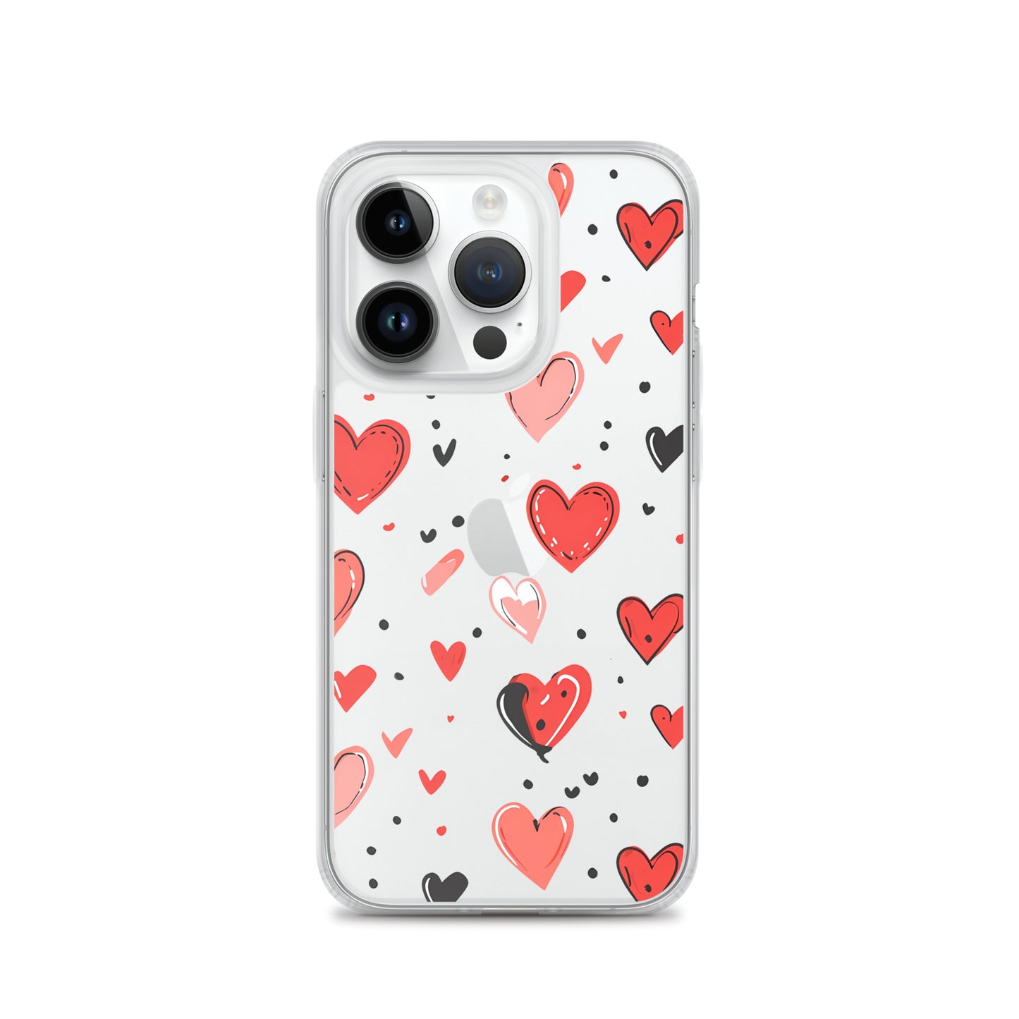 Black and white hearts tile Clear Case for iPhone® - Maddrick