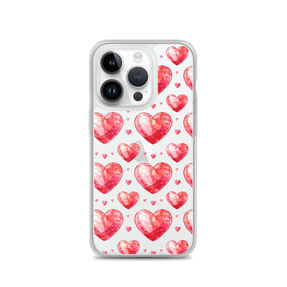 Watercolor hearts tile Clear Case for iPhone® - Maddrick