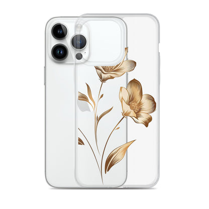 Golden flowers bunch Clear Case for iPhone®