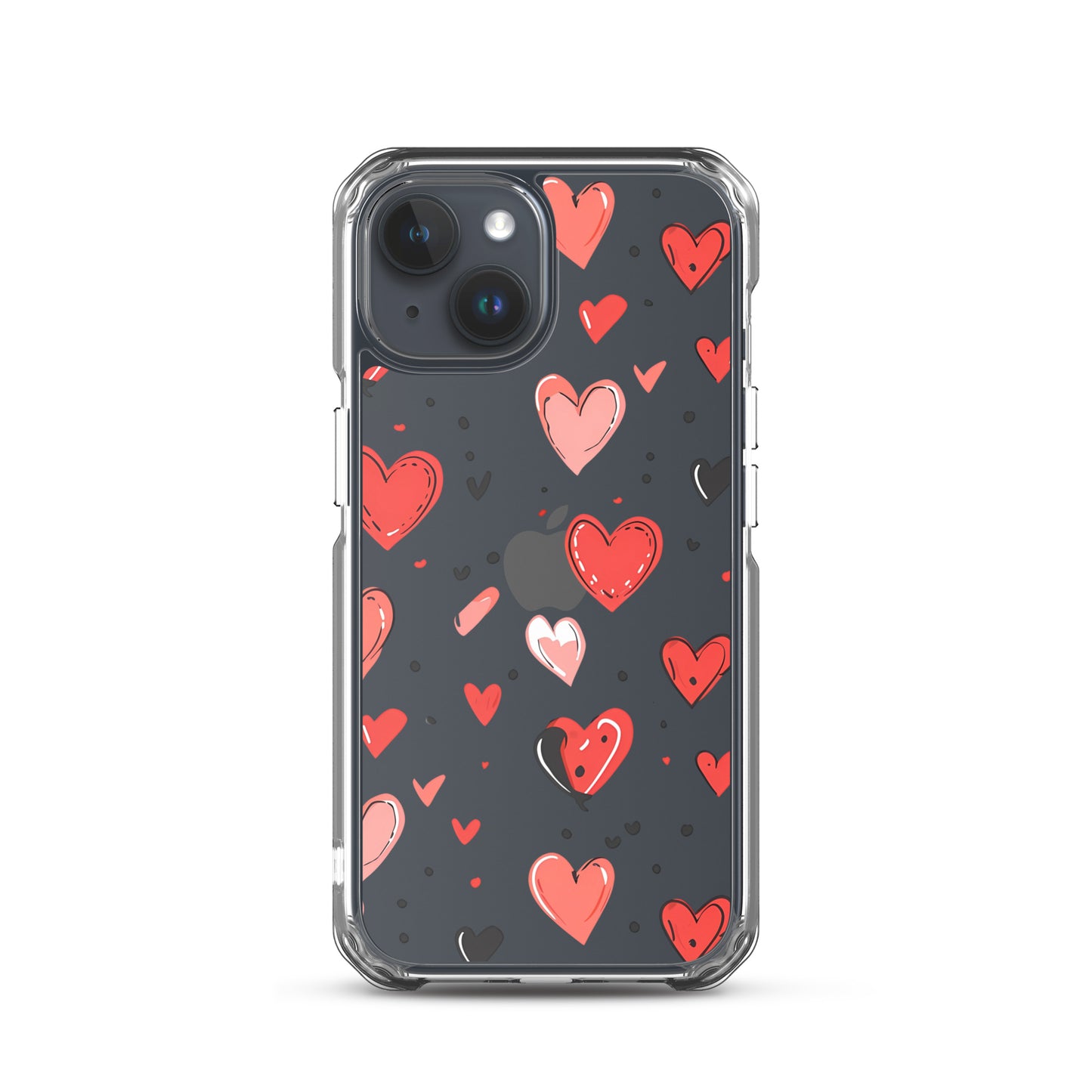 Black and white hearts tile Clear Case for iPhone® - Maddrick