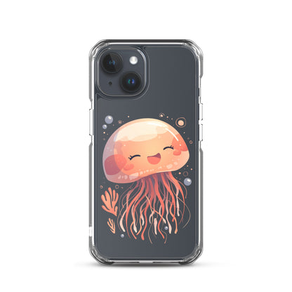 Smiling jellyfish kawaii Clear Case for iPhone®