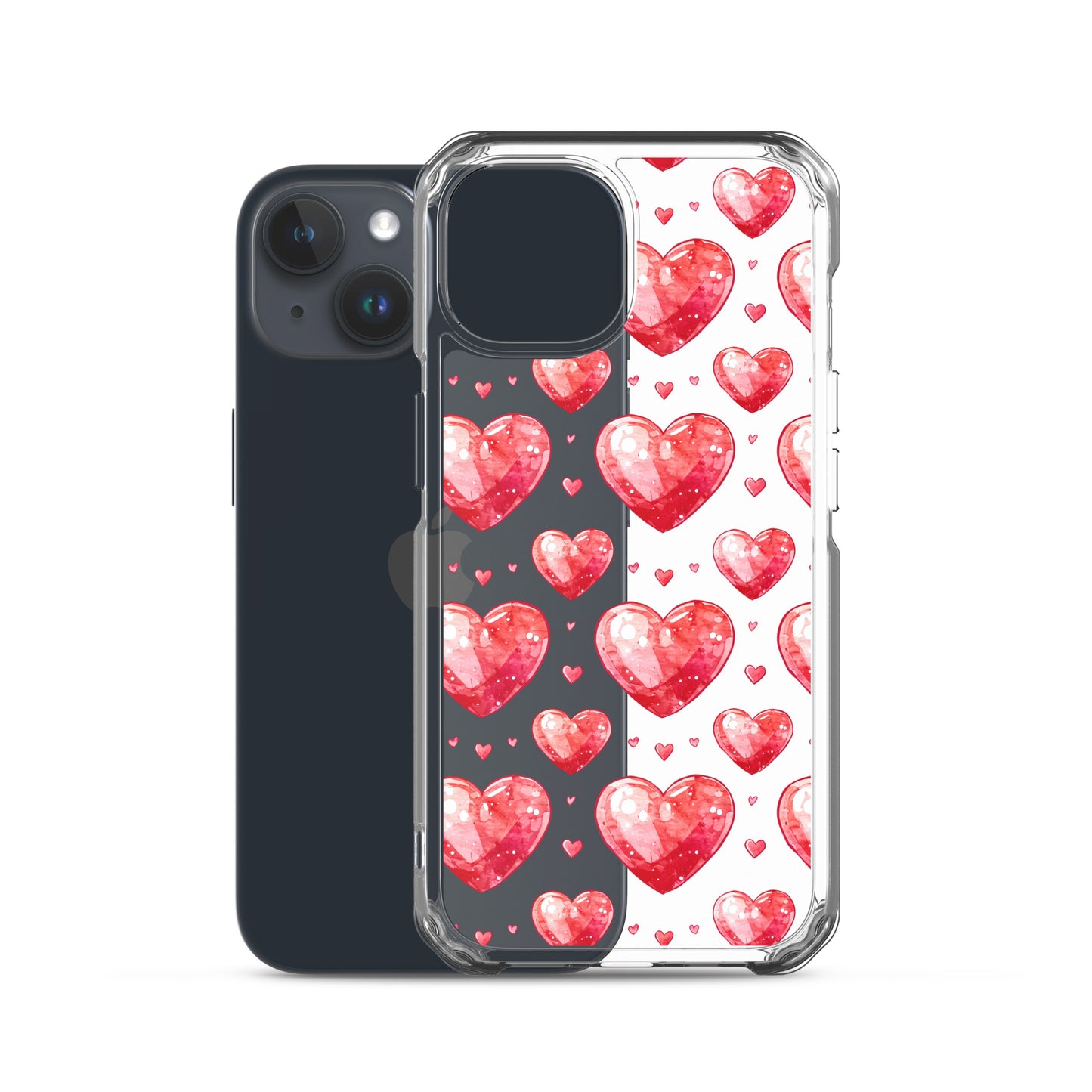 Watercolor hearts tile Clear Case for iPhone® - Maddrick