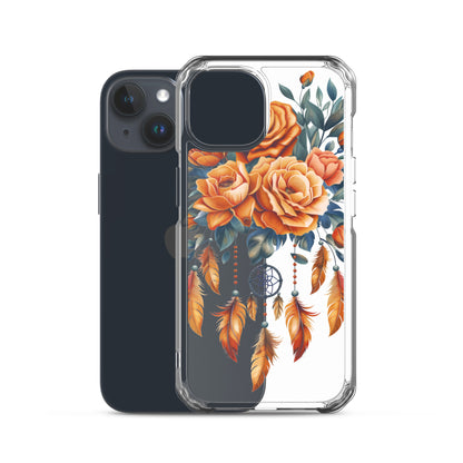 Coque transparente attrape-rêves roses pour iPhone®