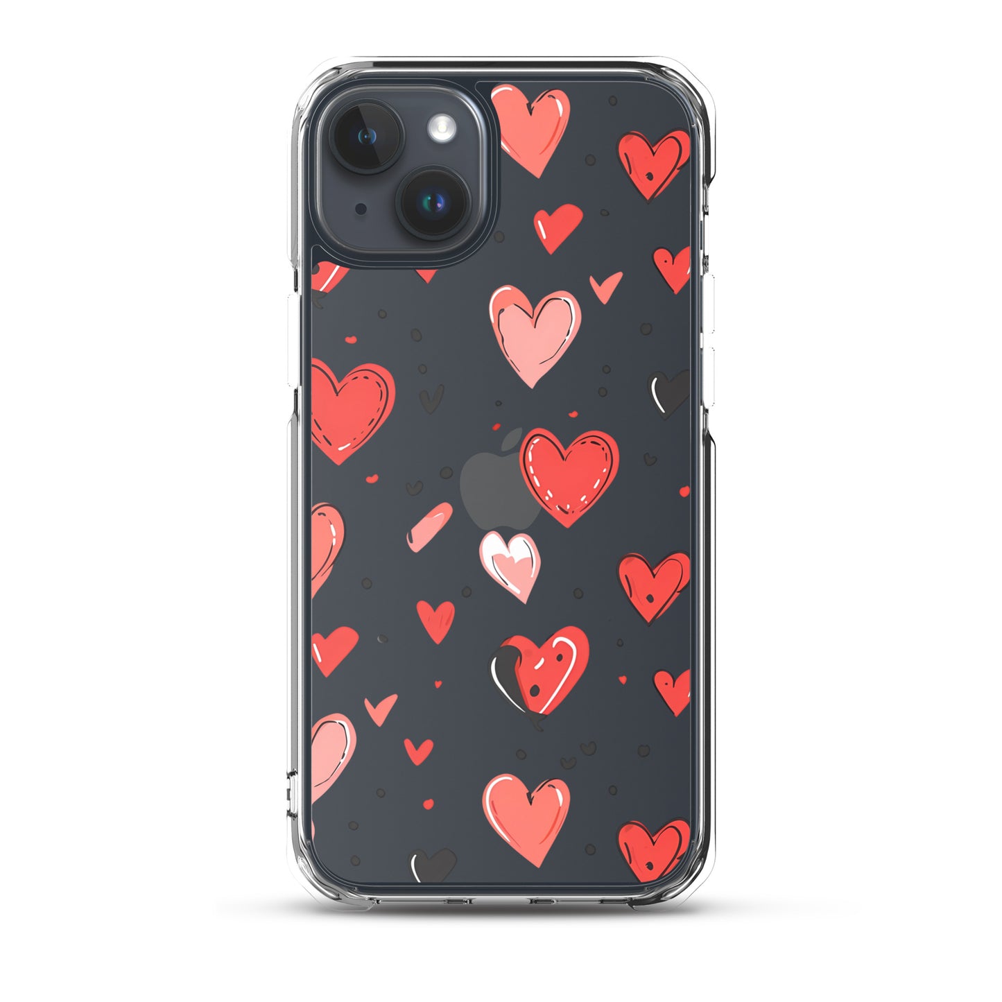 Black and white hearts tile Clear Case for iPhone® - Maddrick