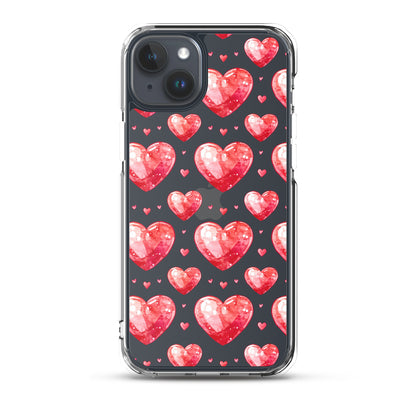 Watercolor hearts tile Clear Case for iPhone® - Maddrick