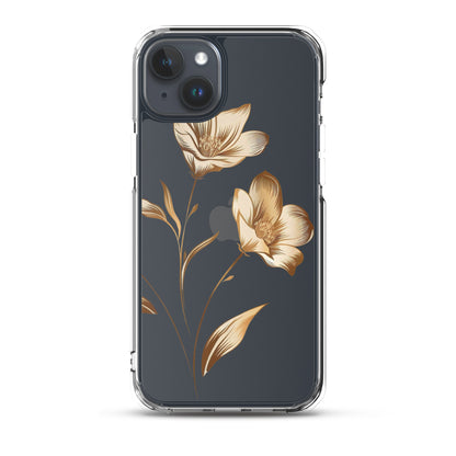 Golden flowers bunch Clear Case for iPhone®