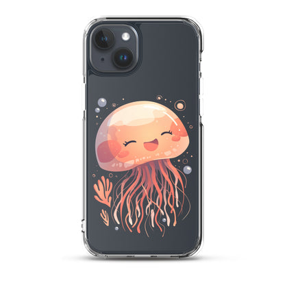 Smiling jellyfish kawaii Clear Case for iPhone®