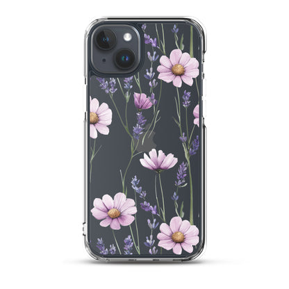 Lavender and purple daisy Clear Case for iPhone®