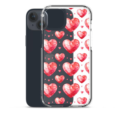 Watercolor hearts tile Clear Case for iPhone® - Maddrick