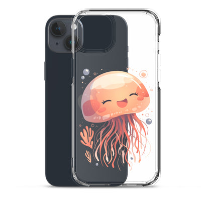 Smiling jellyfish kawaii Clear Case for iPhone®