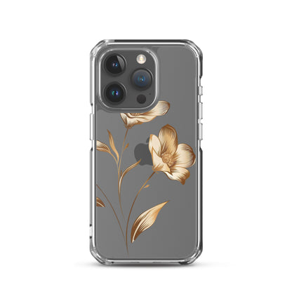 Golden flowers bunch Clear Case for iPhone®