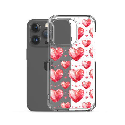 Watercolor hearts tile Clear Case for iPhone® - Maddrick