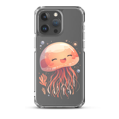 Smiling jellyfish kawaii Clear Case for iPhone®