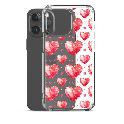 Watercolor hearts tile Clear Case for iPhone® - Maddrick