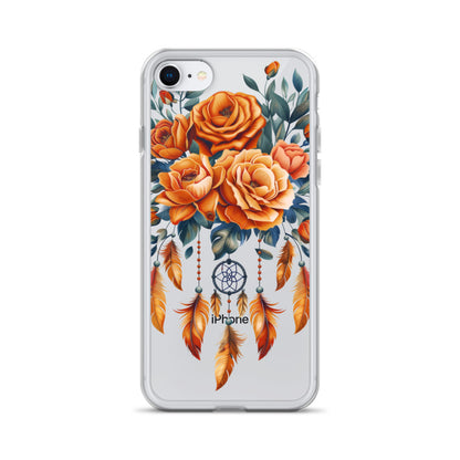 Coque transparente attrape-rêves roses pour iPhone®